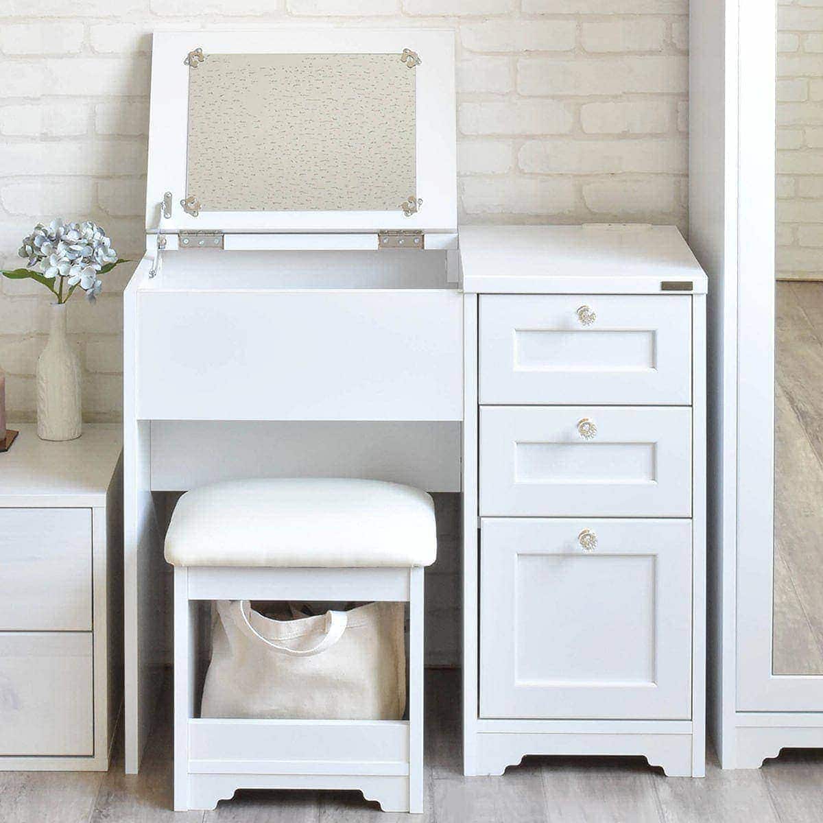 一台二役のドレッサーデスク(70-80D WH) | ニトリネット【公式】 家具