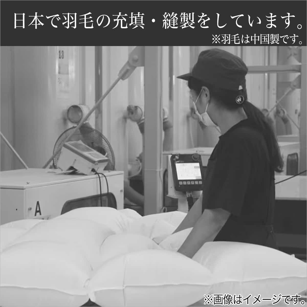 日本製】ホワイトダックダウン90% 羽毛布団(ムーンシャンテン ダブル