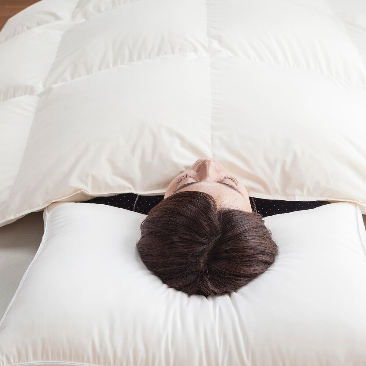 日本製】ホワイトダックダウン90% 羽毛布団(ムーンシャンテン ダブル