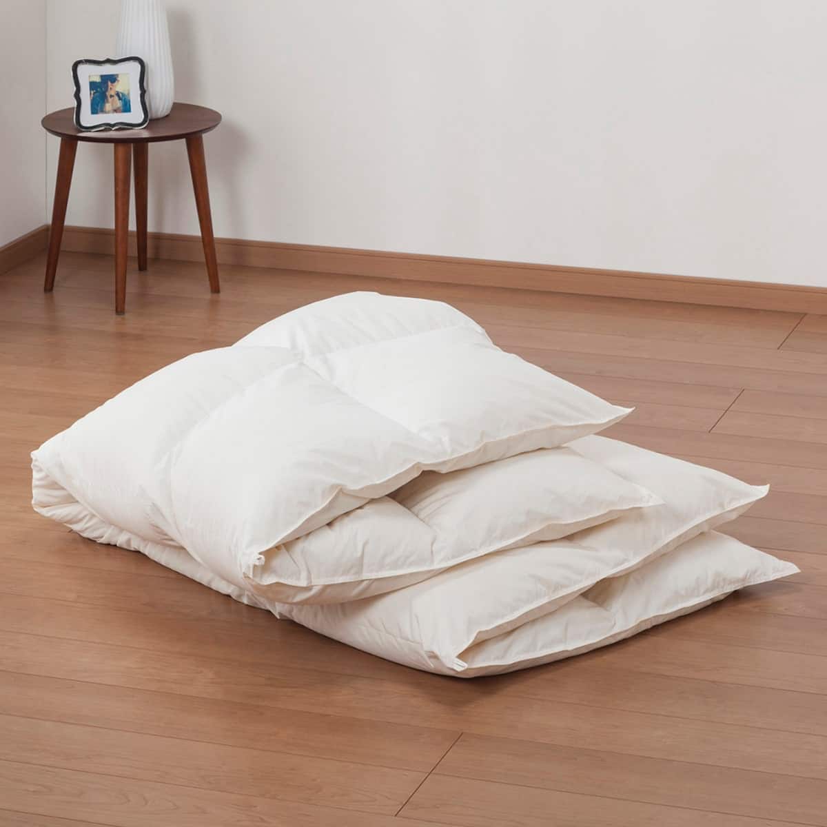 日本製】ホワイトダックダウン93% 羽毛布団(ムーンシャンテン シングル