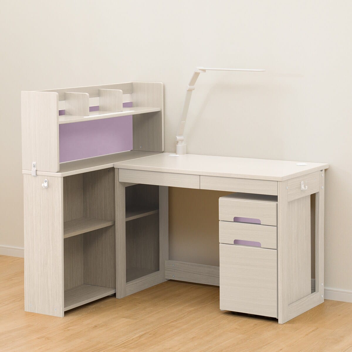 くみあわせデスク デスクライト付き (GL24 WW/PU) | ニトリネット