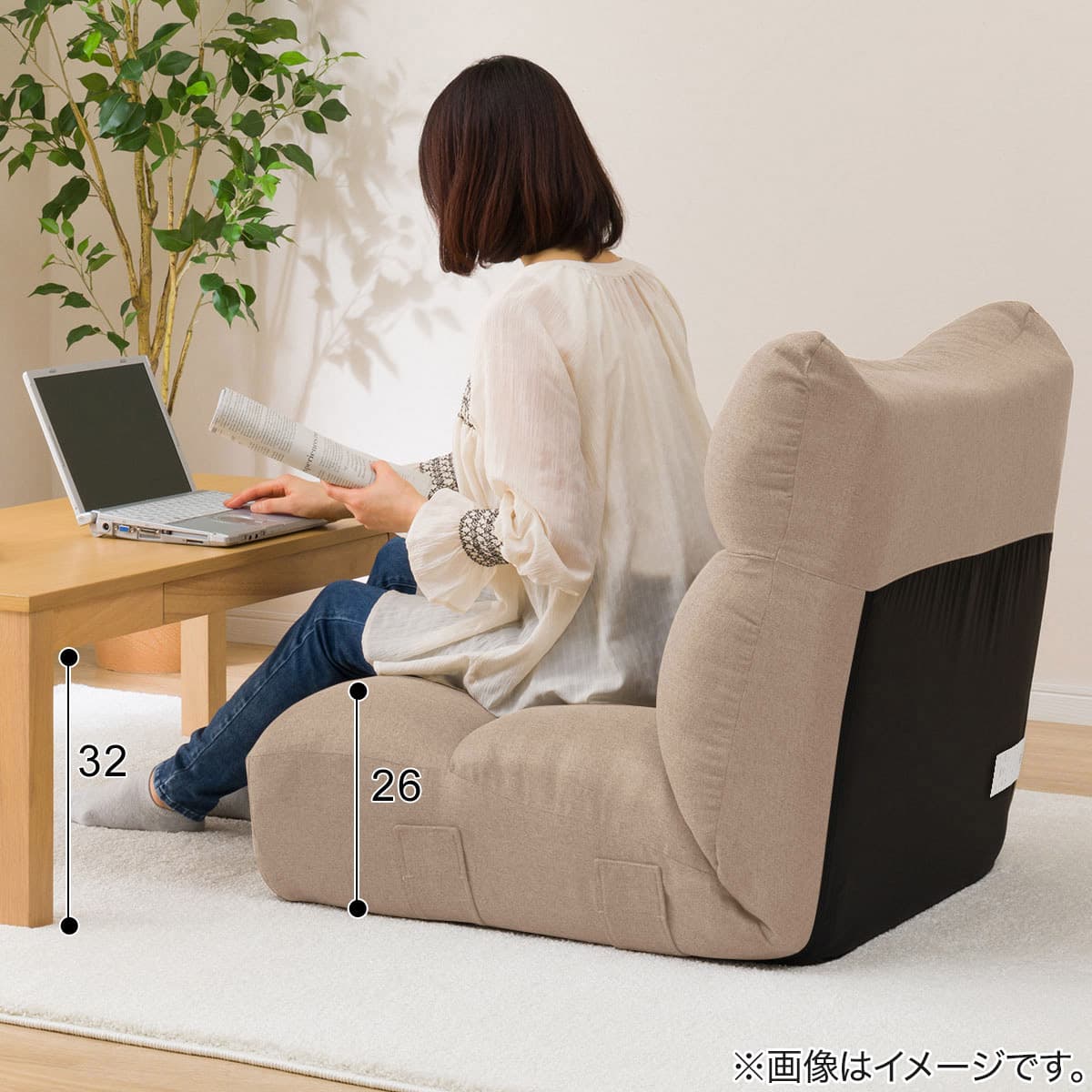 つながるワイドポケットコイル座イス 2個セット(ロダ ワイドBE