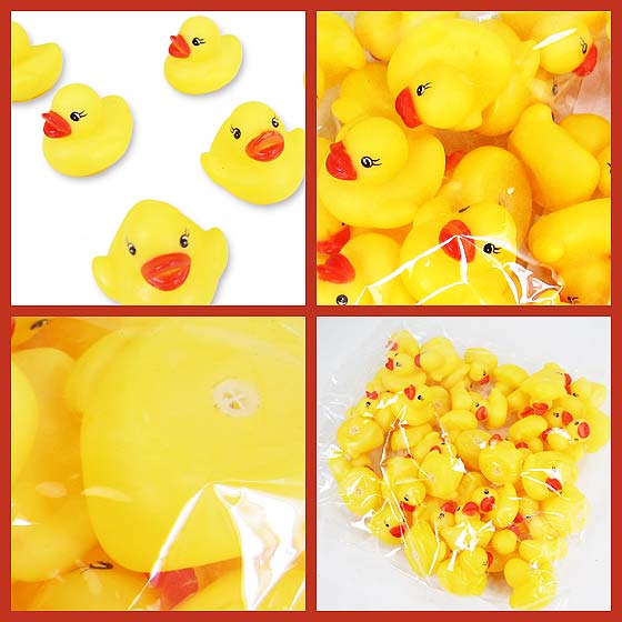 ぷかぷか笛付きミニアヒル黄色（小）（50個入） 【スーパーボール