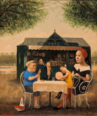 筧 本生展 －カフェの男と女－｜日動画廊 展覧会情報