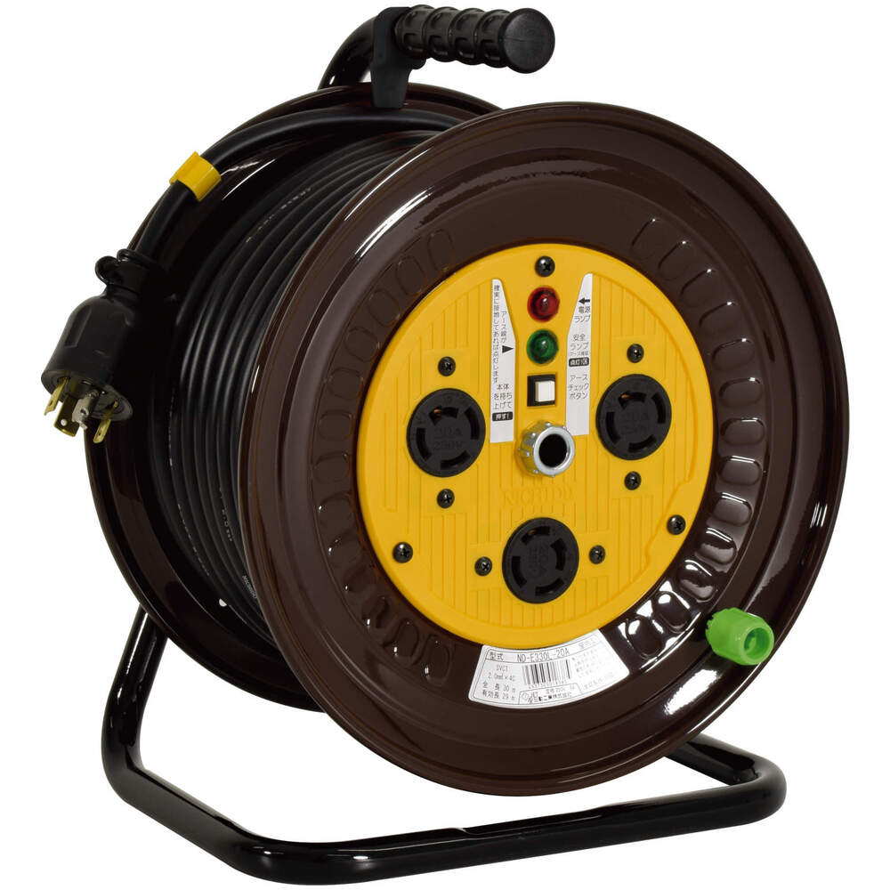 日動工業株式会社｜コードリール 三相200V アース付 ロック（引掛）式 30m