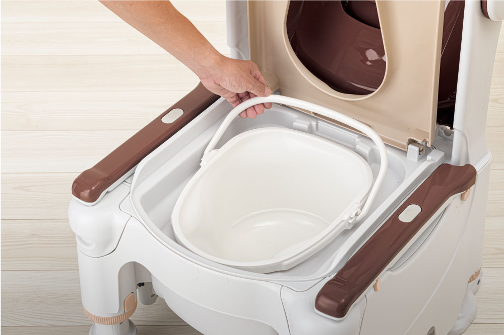 ポータブルトイレ FX-30S ”らくゾウくん” 暖房便座 ミストブルー