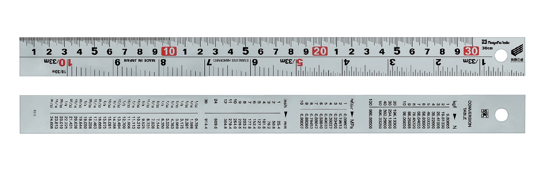 製品情報｜併用シルバースケール 快段目盛 30cm｜新潟精機株式会社