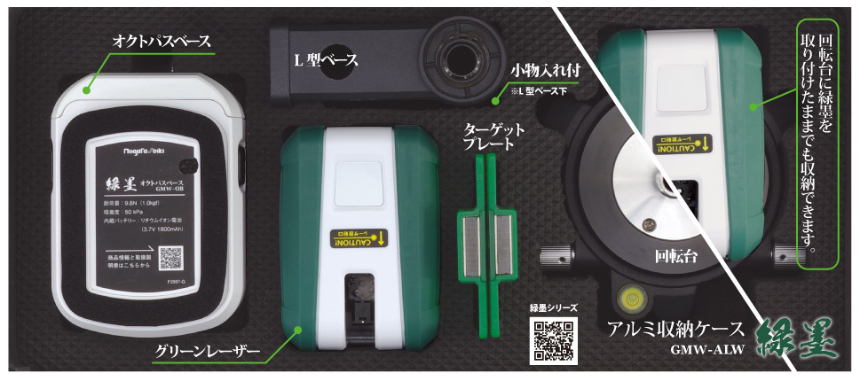 製品情報｜アルミ収納ケース 緑墨｜新潟精機株式会社｜新潟精機株式