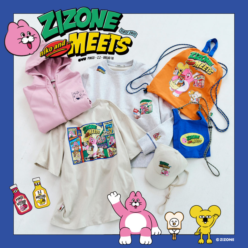 niko and 」から、韓国発人気キャラクターブランド「ZIZONE」との