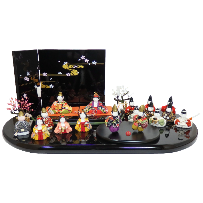 木目込人形 ひな人形 坐雛 小梅雛十七人揃 【人形堂】