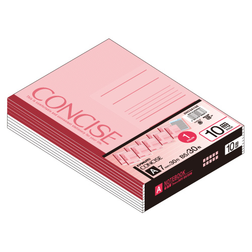 CONCISE・セミB5・30枚6mm罫(10冊束) | 日本ノート株式会社