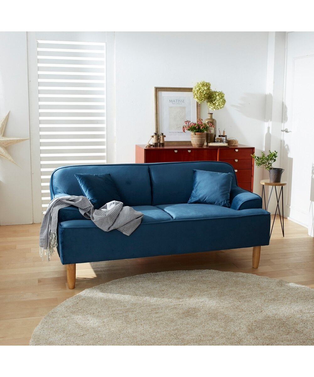 2人掛け]ソファ｜クッション付き ベロア調 大人可愛い 通販【ニッセン】