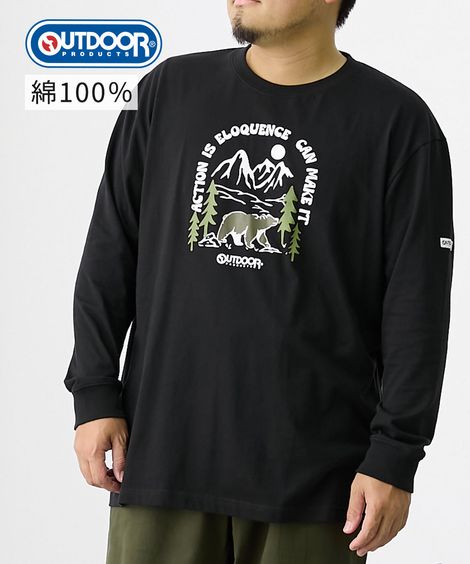 プリント長袖Tシャツ アウトドアプロダクツ 【大きいサイズ】 通販