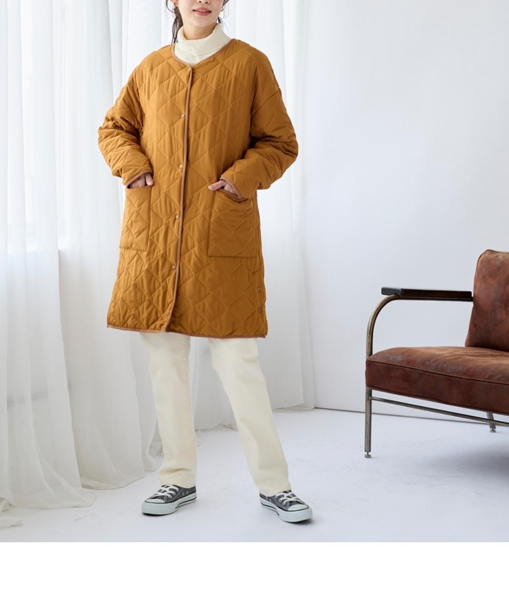 大きいサイズ 伸びるキルティングアウター（はっ水） 通販【ニッセン】