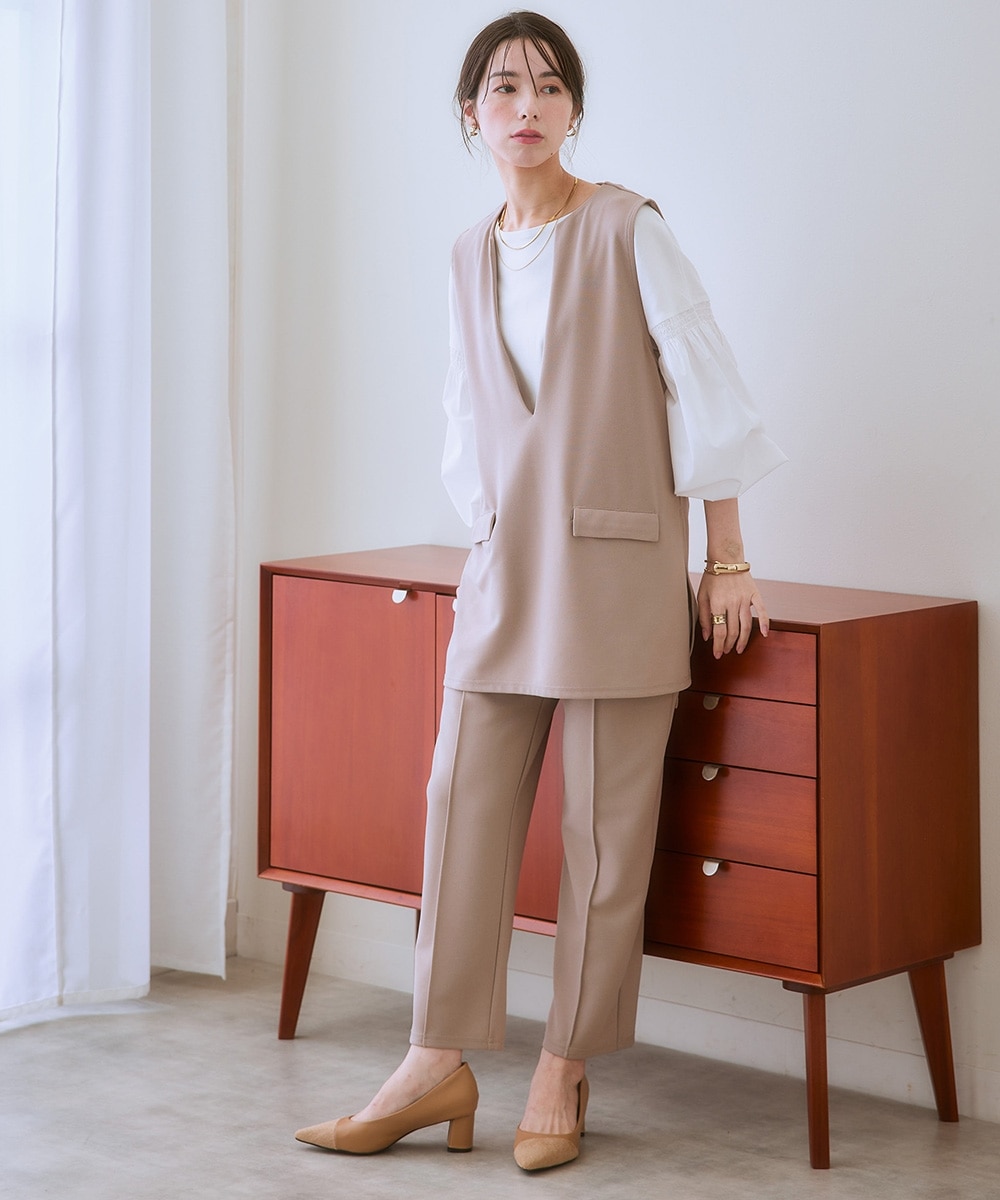 ベストセットアップ（ポケット付ベスト+パンツ）＜大きいサイズ有
