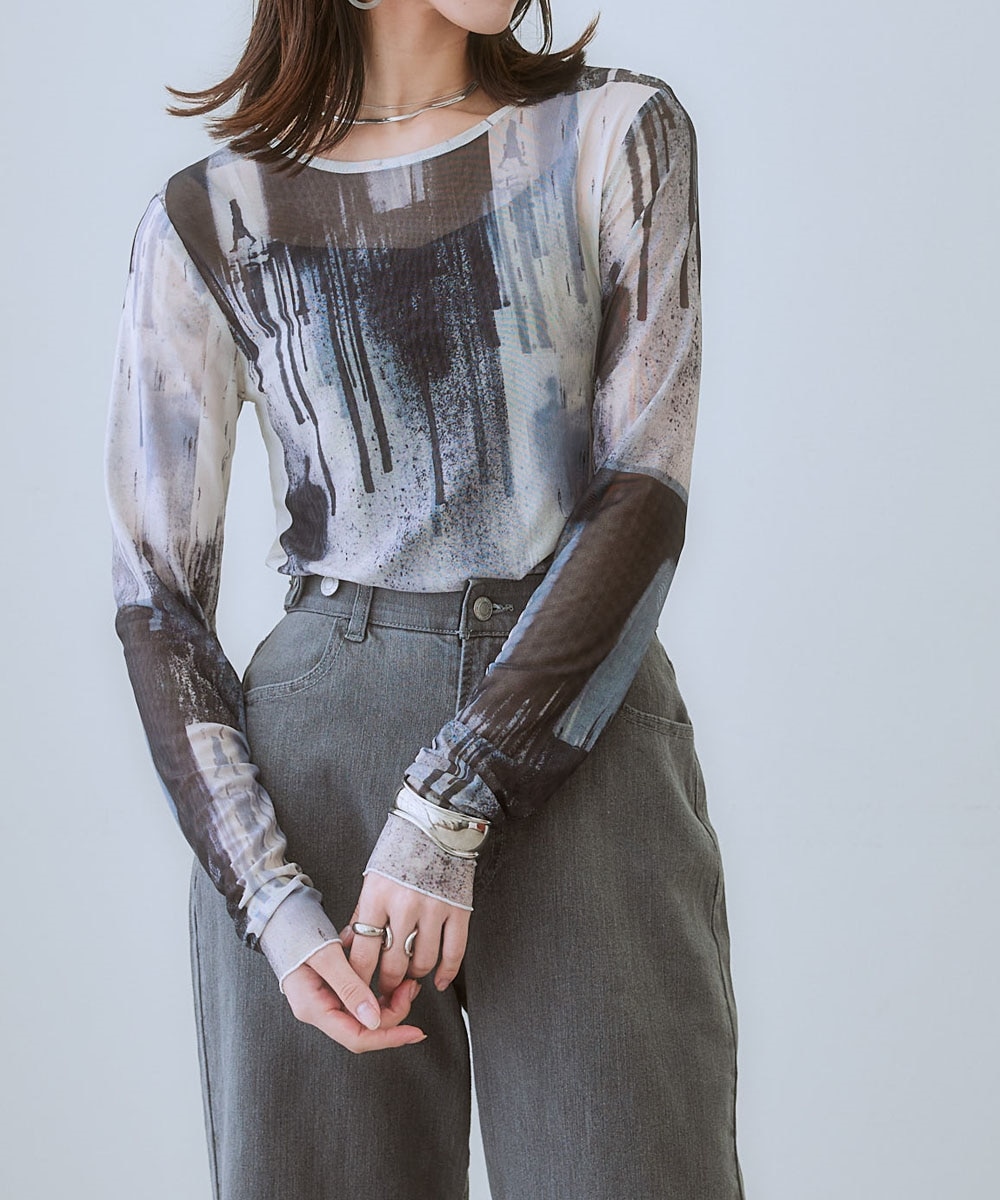 プリントシアートップス 通販【ニッセン】