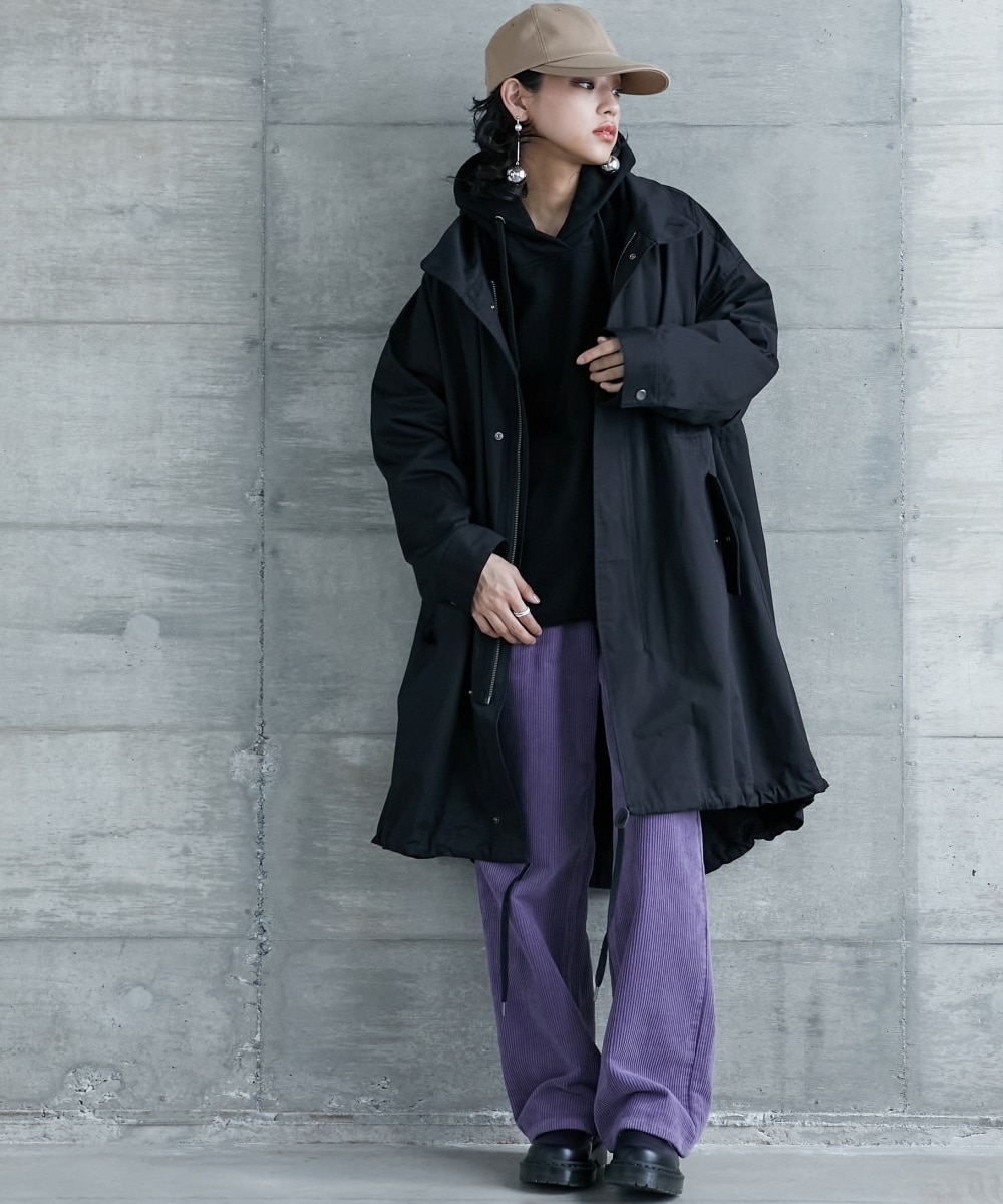 大きいサイズ ファーブルゾンライナー付モッズコート GEVS. 通販