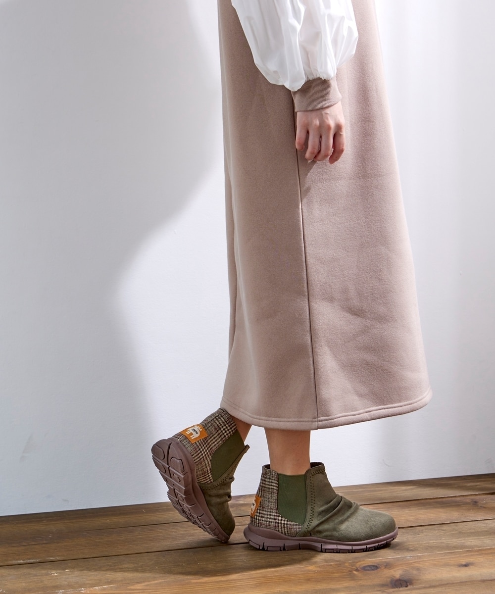 ゆったり幅広】moz（モズ）超軽量サイドゴアショートブーツ（ワイズ