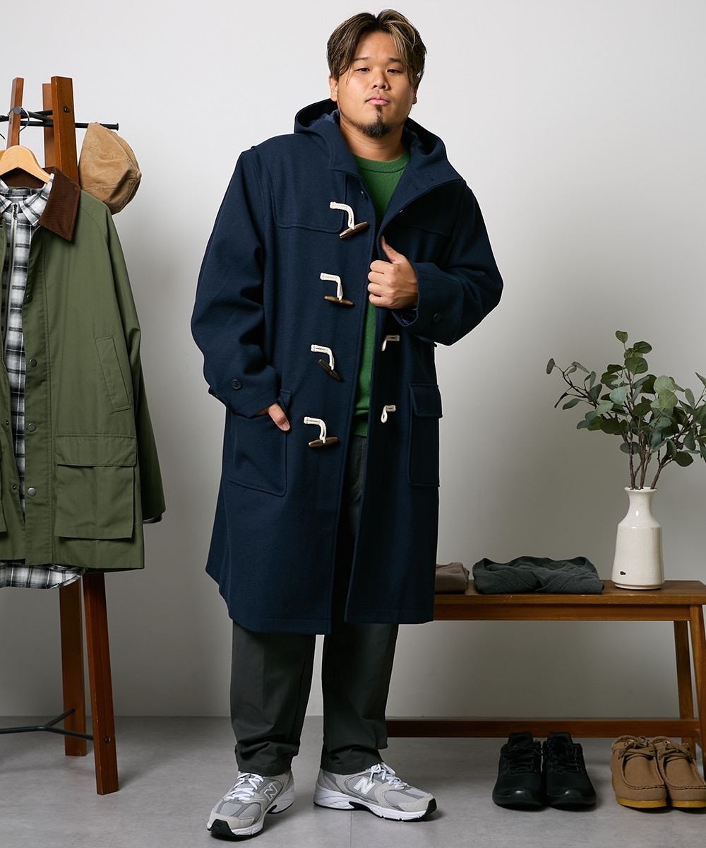 フェイクウールオーバーサイズダッフルコート【大きいサイズ】 通販