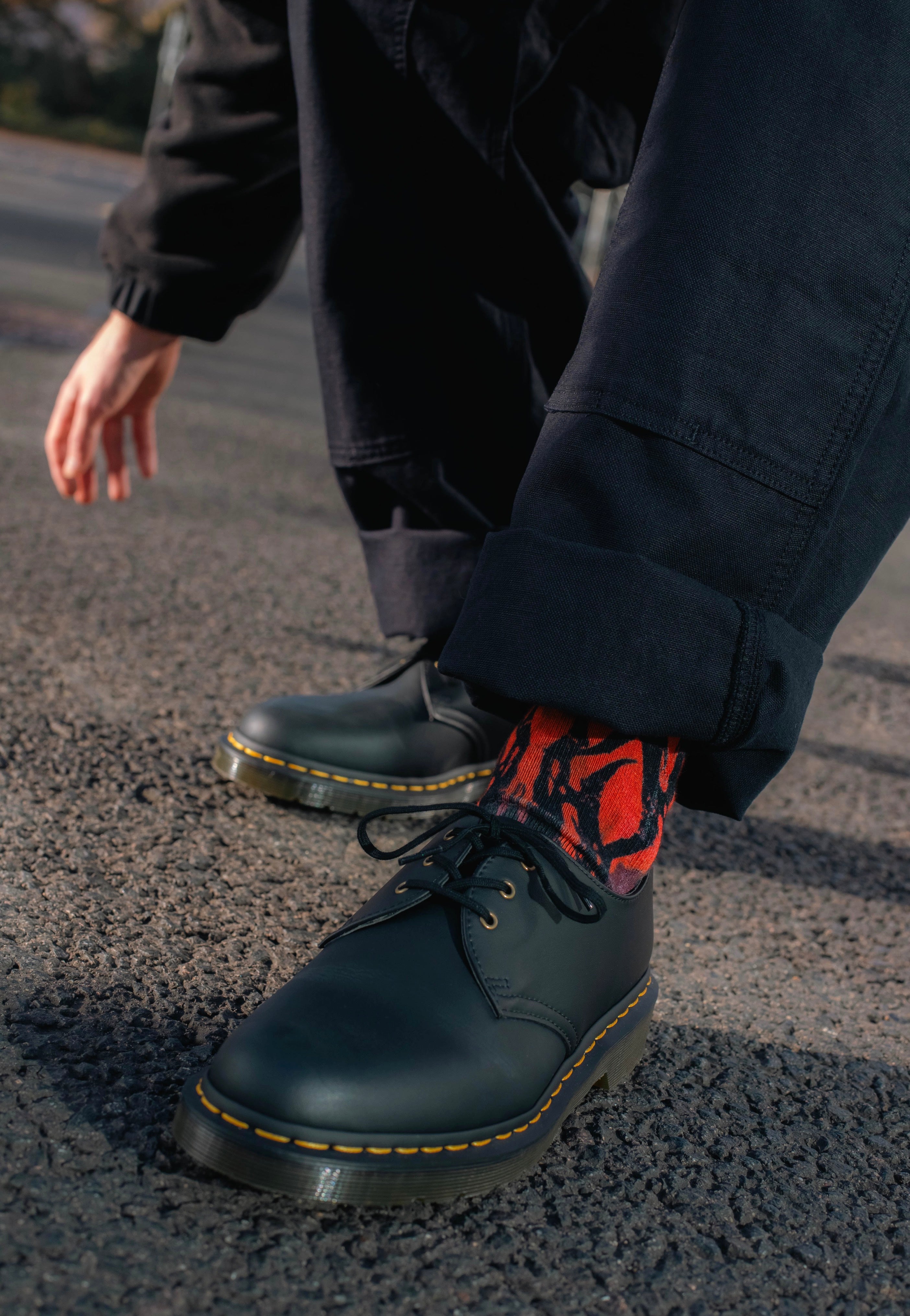 Dr. Martens - Vegan 1461 Black Felix Rub Off - Shoes | Nuclear Blast