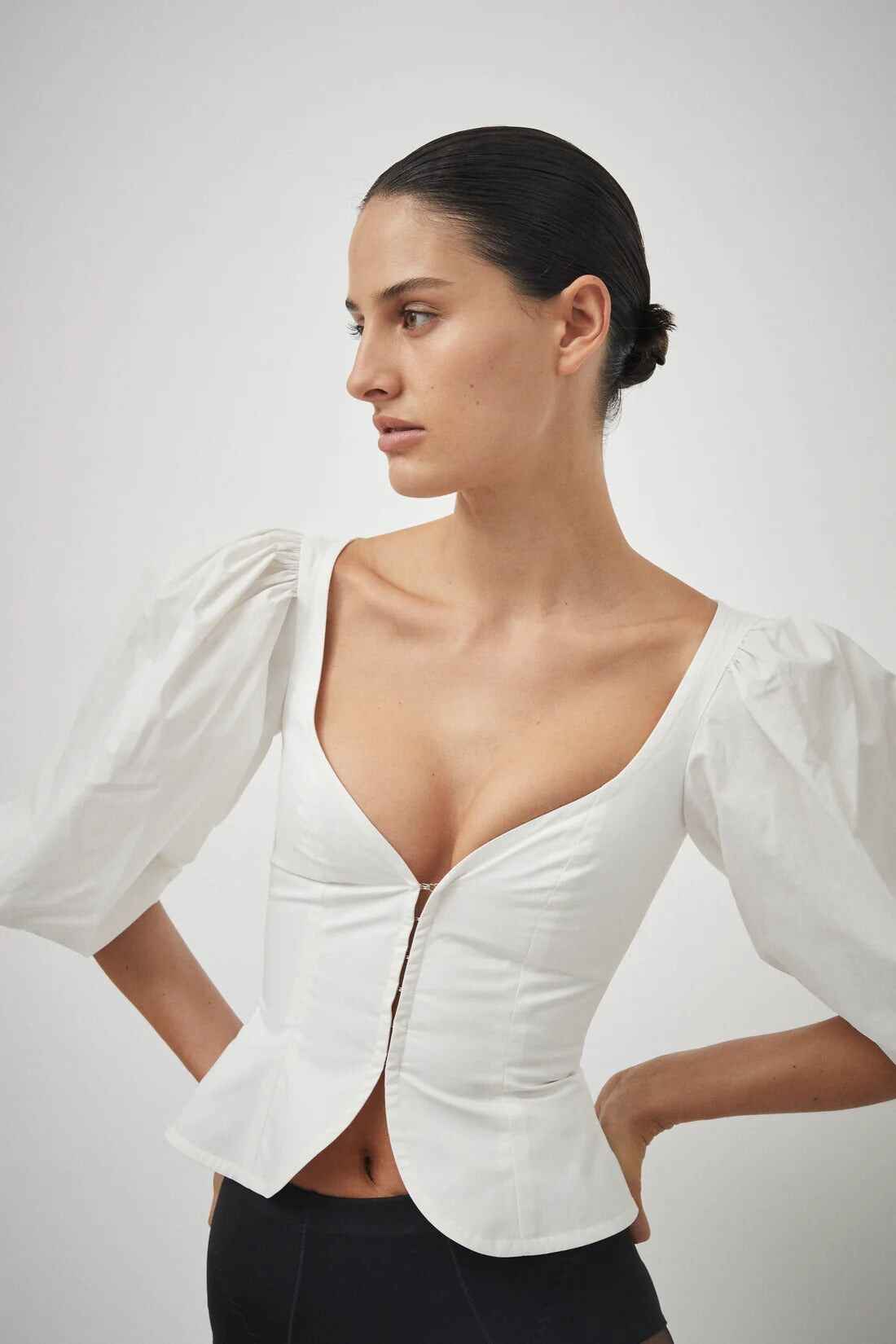 Cotton Puff Sleeve Top – Nueve Los Angeles