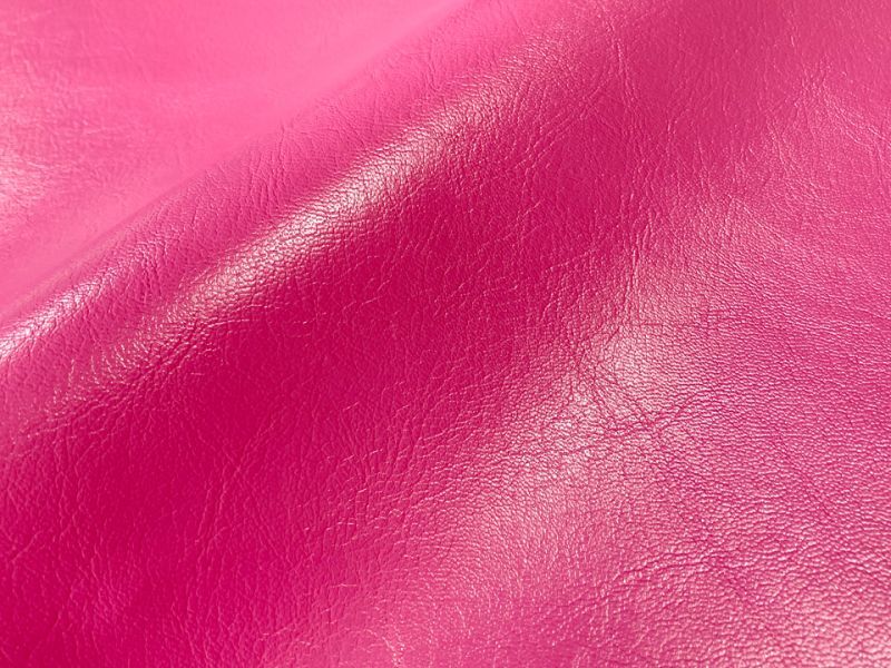 合皮レザー生地 原色系 難燃【ツヤあり ローズピンク】