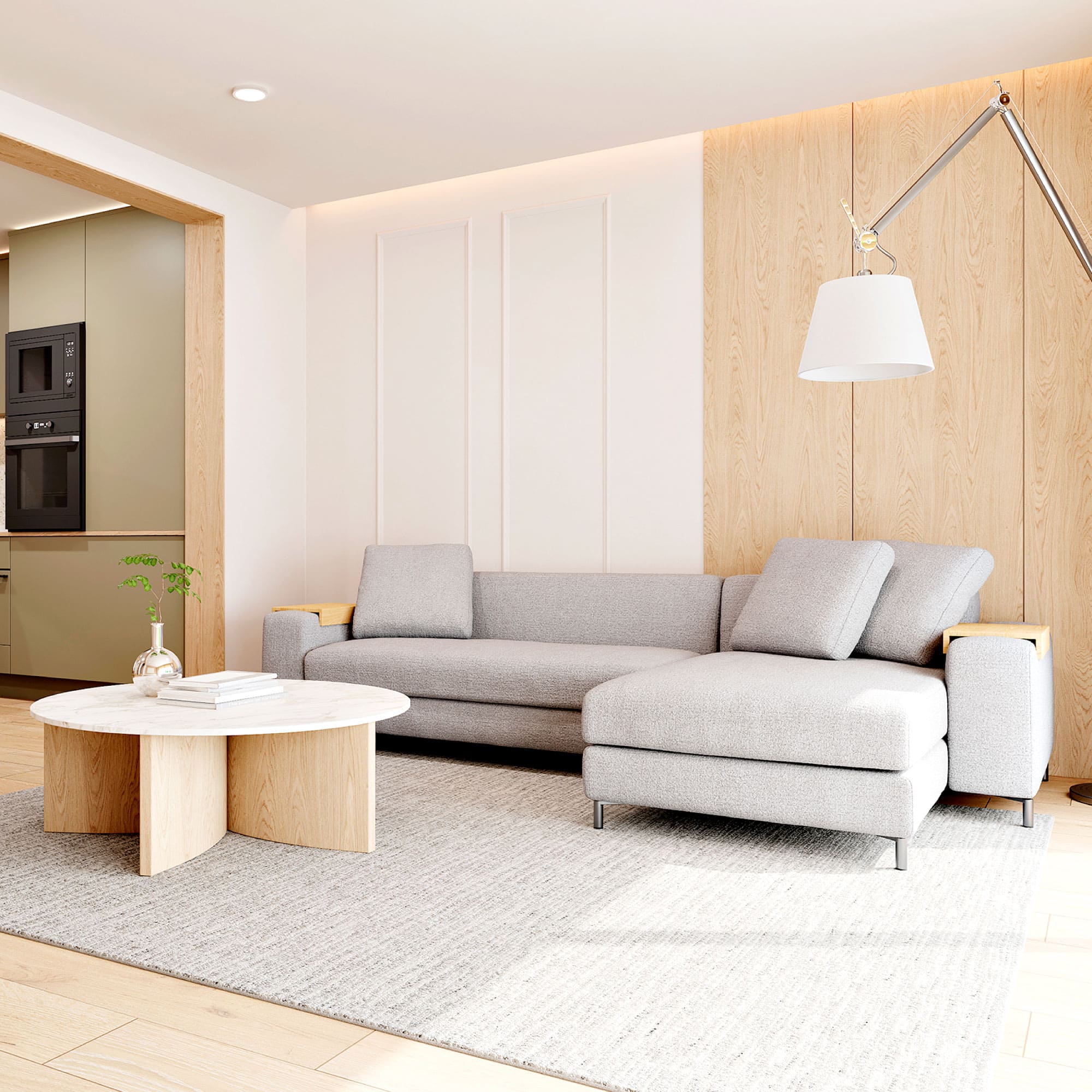 Decibel Traditional 2人掛けカウチソファセット」 製品詳細ページ