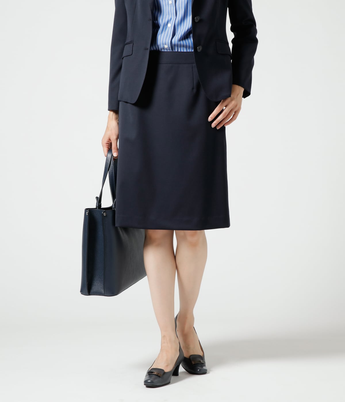 Aラインナイロンコート harukaさんコラボ ネイビー 36 Aラインナイロン