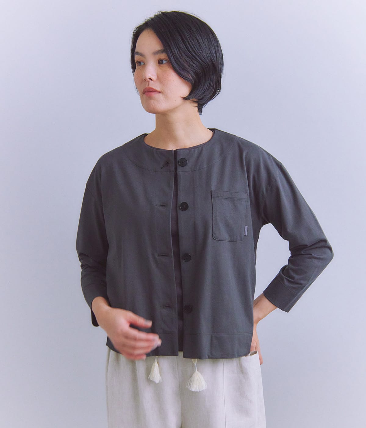 Luster Soft Jersey クルーネックカーディガン(37815892-2025