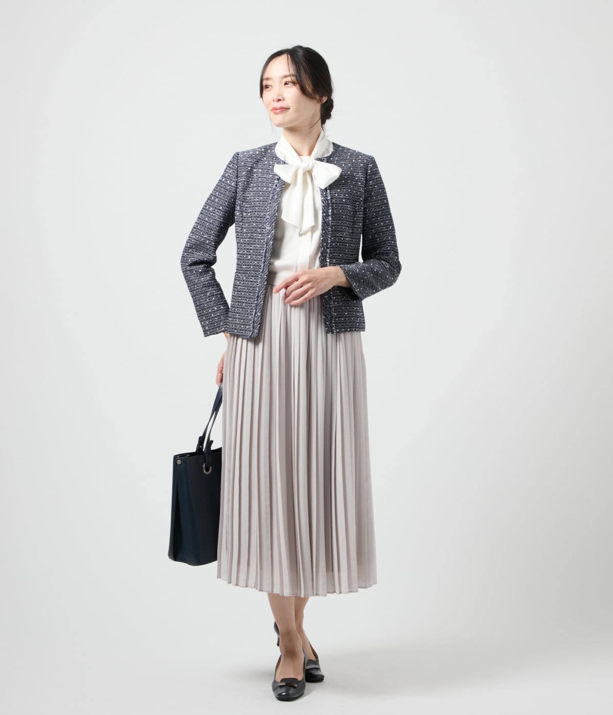 シフォンジョーゼット プリーツスカート(71255002-2025)｜ファッション