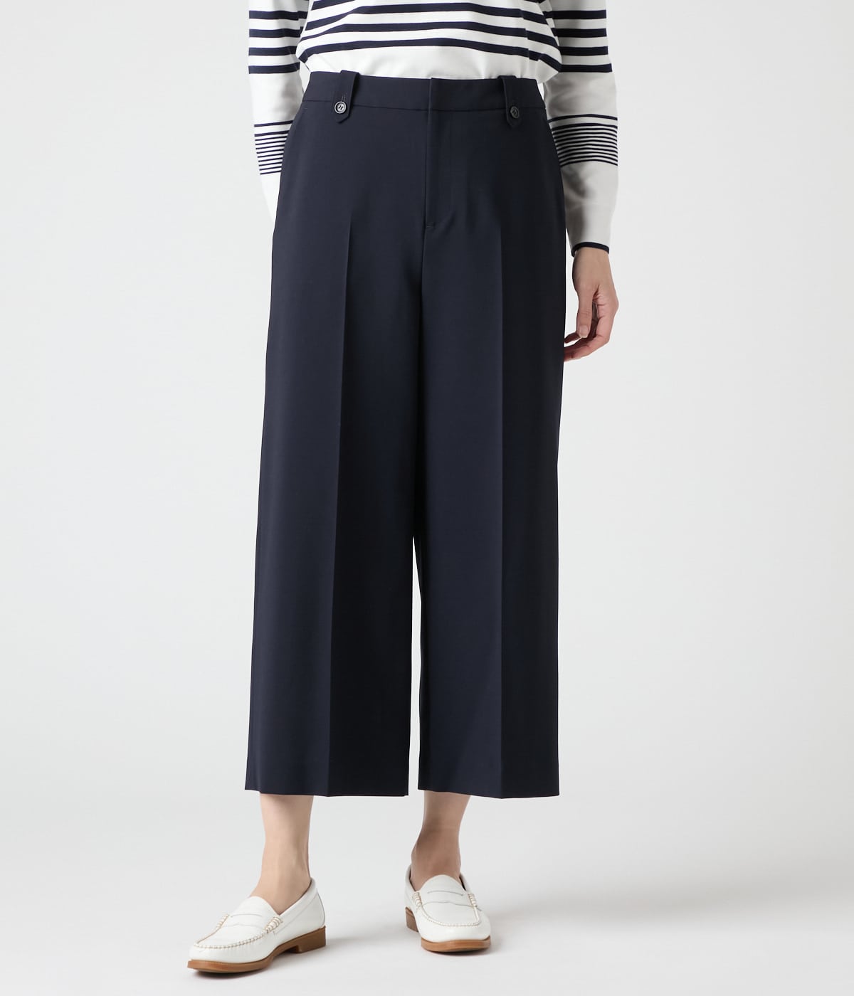 ウォッシャブルストレッチ ガウチョパンツ(71315405-2025