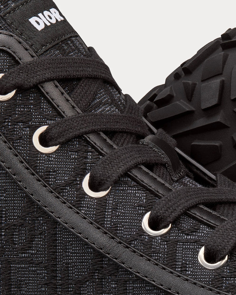 Dior Men's B28 Black Dior Oblique Jacquard and Rubber High Top