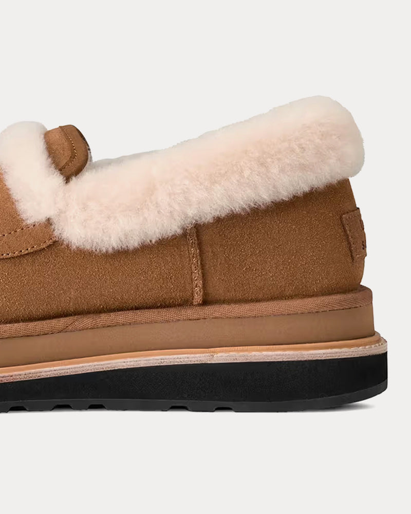 UGG x Sacai Unisex Suede & Shearling Chestnut Loafers
