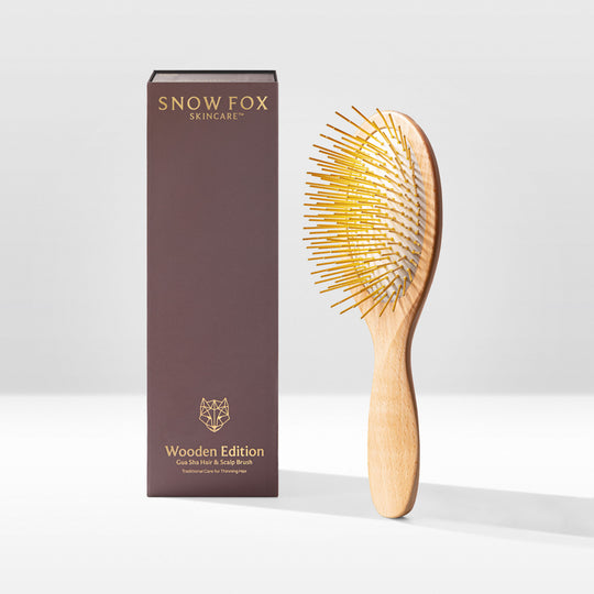Gua Sha Hair & Scalp Brush: Premium Wooden Edition – Snow Fox Skincare