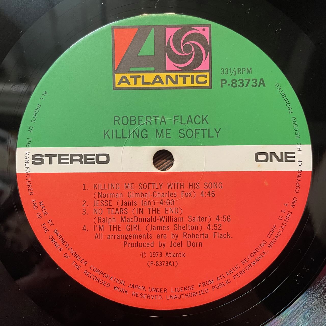 KILLING ME SOFTLY（やさしく歌って）/ROBERTA FLACK（ロバータ