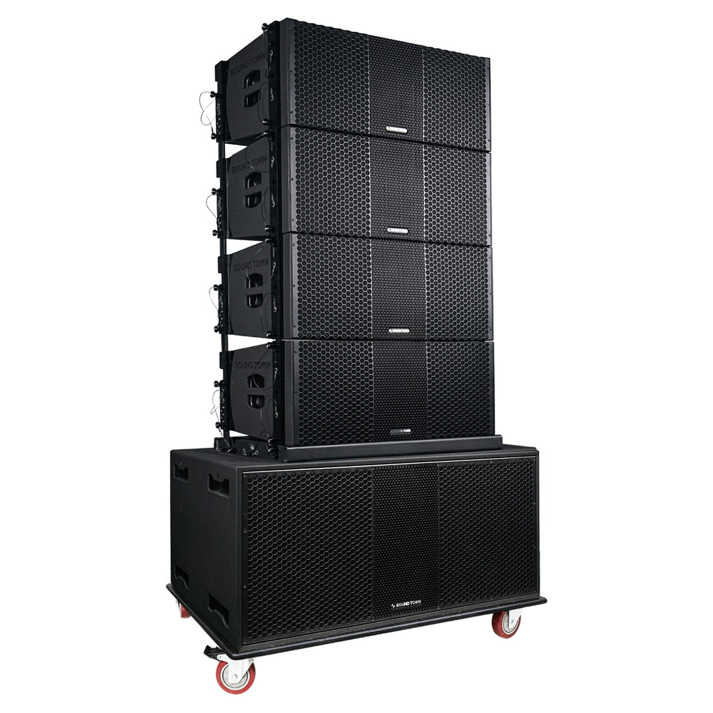 ZS-218SP210BP4C | ZETHUS Series Powered Line Array Set, Black