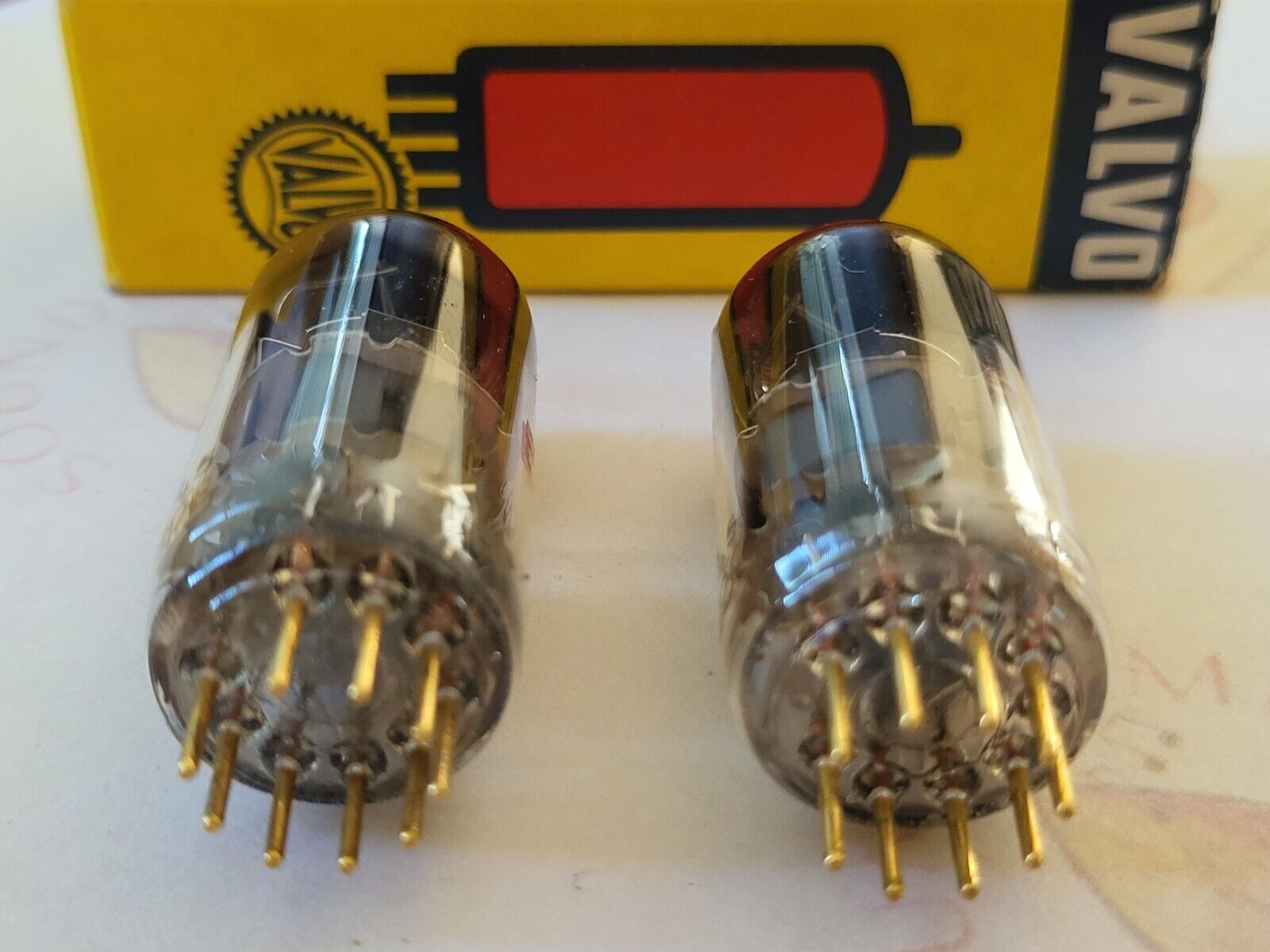 Valvo E88CC = 6922 = CCa Tubes D-getter Matched Pair - Holland