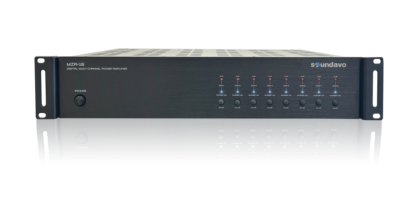 MZA-16 Digital 16-Channel/8-Zone Power Amplifier with S/PDIF Input