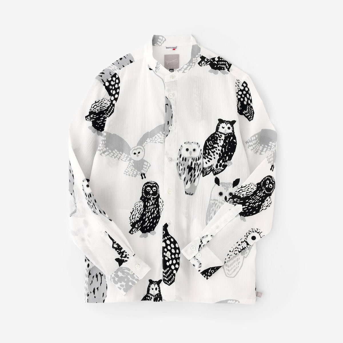 3月17日頃発送予定】高島縮 20/20 スタンドカラーシャツSP 2.0／ふくろう