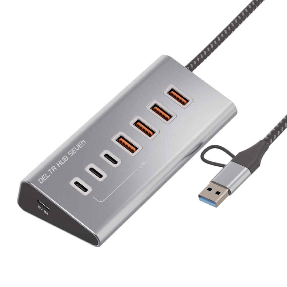 デルタ形状7ポートUSBハブ｜ソースネクスト