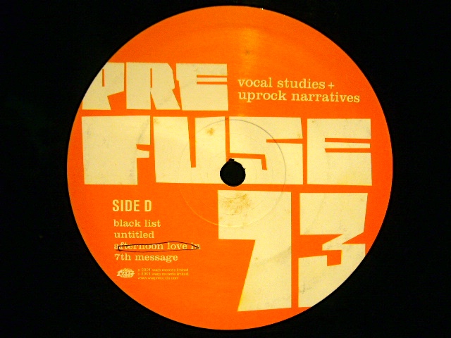 PREFUSE 73 ‎/ VOCAL STUDIES + UPROCK NARRATIVES (UK-2LP) - SOURCE