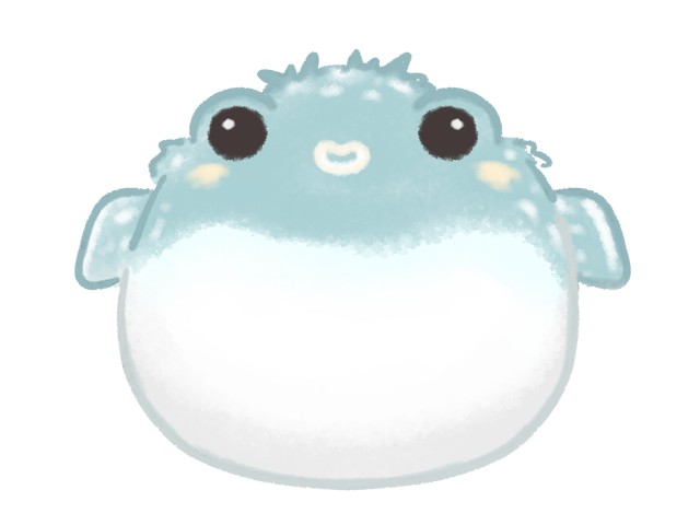 シンプルなフグのイラスト | 無料イラスト素材｜素材ラボ