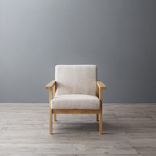 心地よいリラックス空間 北欧モダンデザイン木肘ソファダイニング 1人