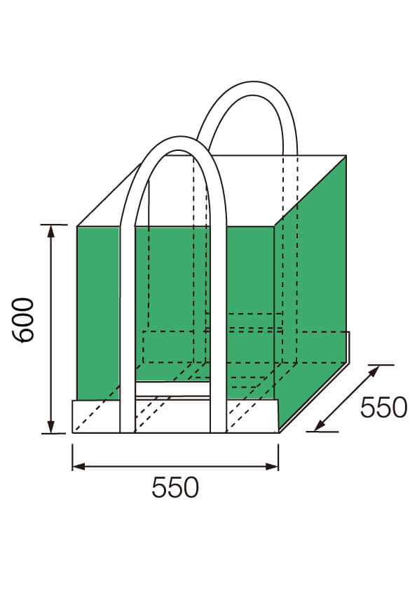 フレコンバック / 自立くん(小) SP400(フゴ) 支えなしで自立【ふくろ屋