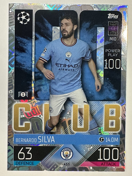 455 Bernardo Silva 100 Club (Manchester City) Topps Match Attax