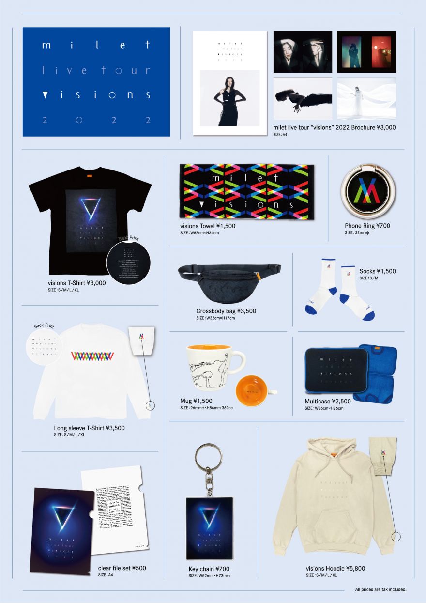 milet live tour “visions” 2022」ツアーグッズ公開！ | milet