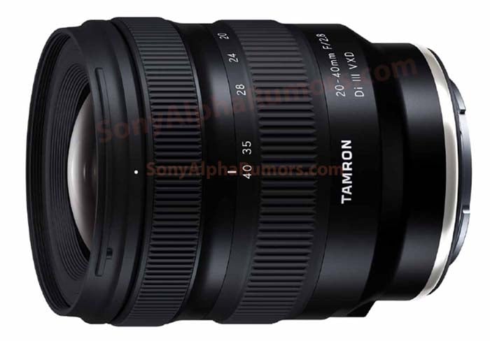 LEAKED: First image of the new Tamron 20-40mm F/2.8 Di III VXD
