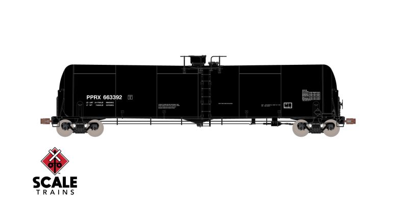 Operator HO Scale Trinity 31K Tank Car with Head Shields, PPRX