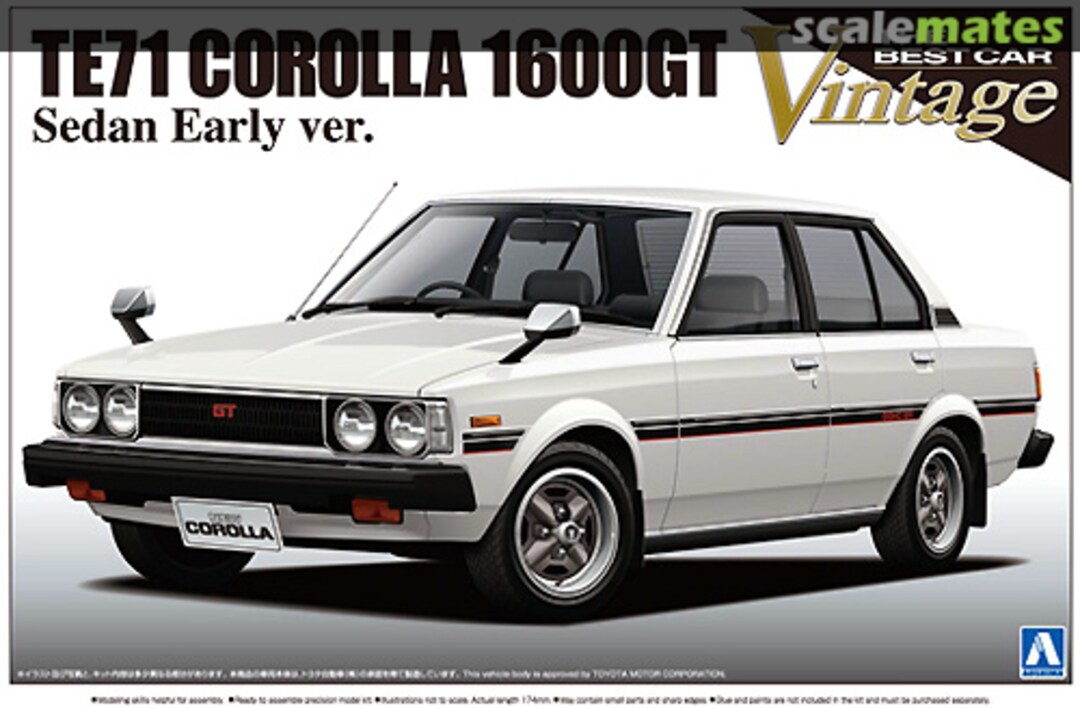 Toyota Corolla 1600GT TE71 Sedan Early Vers., Aoshima 008744 (2013)