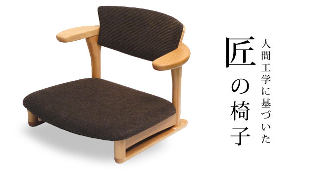 腰にやさしいイス Awaza（アワザ）LD 低座椅子 050N-L ナラ材 革張1